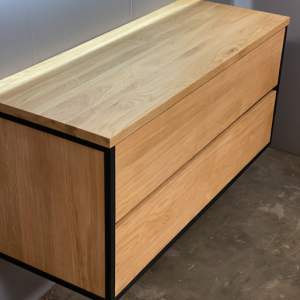 EIKEN BADKAMERMEUBEL BARCELONA EIKEN TOPBLAD (100cm, 2 laden)