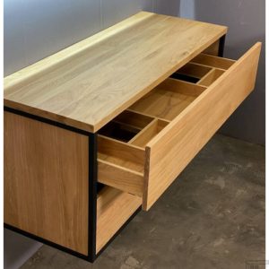 EIKEN BADKAMERMEUBEL BARCELONA EIKEN TOPBLAD (100cm, 2 laden)